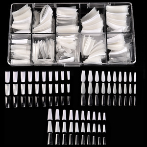 500 faux ongles flexibles en ABS transparents et naturels, sans trace, pour extension d'acrylique et manucure - Product Image 1
