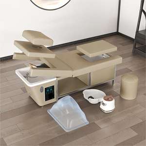 Cama de Lavado de Cabello YUANKAI con Respaldo Elevable, Estructura de Acero Inoxidable, Lavabo para Pies, Sistema de Circulación de Agua y Máquina de Fumigación - Product Image 3