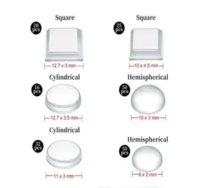 Parachoques de goma transparente antideslizante, amortiguación de sonido, cilindro de pies de goma, autoadhesivo, almohadilla de silicona