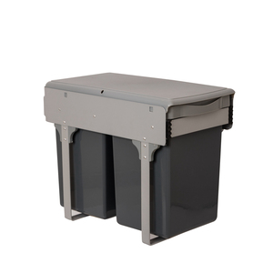 High Quality Stainless Steel 3 Compartment Trash Can Rolling <b>Cover</b> Recycle <b>Bin</b> Modern Design for Kitchen Application Waste <b>Bins</b> - Product Image 3
