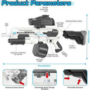 Pistola <span class=keywords><strong>de</strong></span> agua eléctrica <span class=keywords><strong>de</strong></span> tiro M416 con 1350CC, pistola <span class=keywords><strong>de</strong></span> agua alimentada por batería, pistola <span class=keywords><strong>de</strong></span> agua <span class=keywords><strong>de</strong></span> alta presión <span class=keywords><strong>de</strong></span> juguete para adultos - Product Image 5