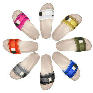 2020 commerci all'ingrosso Ultima Delle Signore Stampato Logo Cuneo Fancy Fluffy Calzature Su Misura All'aperto Sulla Spiaggia Scivolo Designer Pantofola Per Le Donne - Product Image 1