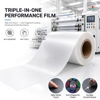 Film BOPP multifonction 3 en 1, film de plastification thermique tout-en-un, toucher doux pour l'emballage des boîtes