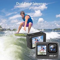 Caméra d'action sportive extérieure 4K 30fps WiFi anti-tremblement, étanche, avec écran tactile Pro 170° pour enregistrement vidéo sur casque