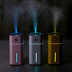 Mini humidificador ultrasónico USB de 180ml, purificador de aire portátil, difusor de aromaterapia, aceite esencial, para coche, oficina, luz nocturna de 7 colores - Product Image 5