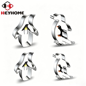 <strong>Penguin</strong> Cookie <strong>Biscuit</strong> Fondant Mold Cortador De Galletas Custom Stainless Steel Cookie Cutter Set for Baking - Product Image 1