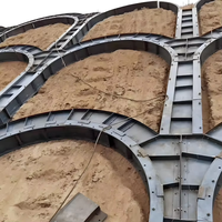 Vente en gros de coffrage en béton pour murs anti-collision en fer Q235B HDG coulé sur site, moule à cadre arqué pour projets routiers à grande vitesse