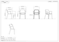 Chaise de conférence moderne en PP légère avec accoudoirs épaissis, empilable et imperméable