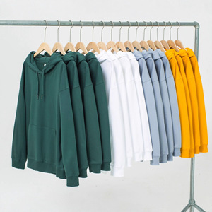 Sweat-shirt à capuche pour homme de la marque américaine American Streetwear, en pur coton, coupe ample, couleur unie, avec poche, col rond, épaules tombantes, pour les loisirs. - Product Image 1