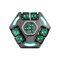 Projecteur d'effets 4-en-1 120W OEM/ODM avec laser RGBW LED, contrôlé par la voix, DMX512 pour DJ, discothèque, fête, concert, événement