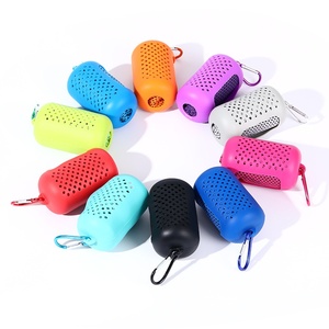 Trending Products Quick Cooling Summer Beach <b>Towel</b> Gym Sports <b>Lightweight</b> Fast Dry Microfiber Sport <b>Towel</b> with Silicone Case - Product Image 2