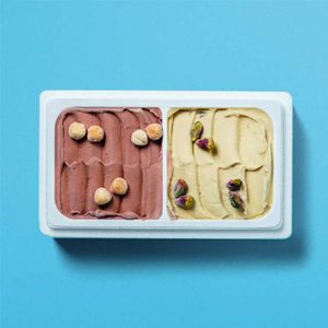 Contenitore per gelato IMPILO a 2 scomparti bianco con coperchio - Product Image 3