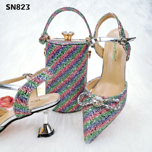 2022 Ý Thời Trang Thương Hiệu Tên Phù Hợp Với Túi Và Giày Phụ Nữ Giản Dị Túi Và Giày Cho Phụ Nữ - Product Image 1