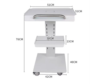 Carrello porta attrezzi dentale in metallo a 3 strati con ruota - Product Image 1