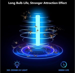 Matamosquitos Eléctrico Inalámbrico con Energía Solar de 4000 mAh, Trampa para Mosquitos y Polillas con Luz Azul Recargable para Patio - Product Image 6