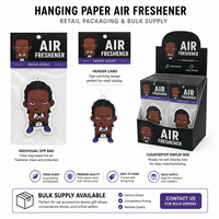 Désodorisant de voiture en papier personnalisé, promotionnel, économique et tendance, avec capteur de vibration à entraînement électrique pour une utilisation portable dans les toilettes