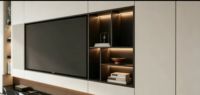 Meuble TV moderne en bois Yi Gui, écologique, durable, multifonctionnel, rangement minimaliste, montage au sol facile, personnalisable