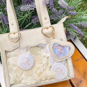 เคสหนั<span class=keywords><strong>ง</strong></span> PU ขนาด 58 มม. 75 มม. แบบใส ป้ายชื่อ ป้ายแท็ก ป้ายกันขโมย ชุดเก็บของ อุปกรณ์เสริมกระเป๋าลายอนิเมะ - Product Image 4