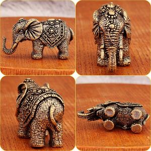 Handcrafted Plated Brass <b>Elephant</b> Statue-UV Printed Unique Metal Sculpture for Home Decor - Product Image 3