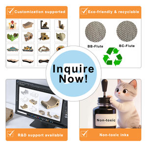 Ensemble intégré <span class=keywords><strong>3</strong></span>-en-1 <span class=keywords><strong>de</strong></span> haute qualité en forme <span class=keywords><strong>de</strong></span> M : Recyclable et adapté aux résidences multi-chats - Product Image 3