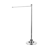 Support de drapeau de table en acier inoxydable Base télescopique Mât de drapeau de bureau pour bureau à domicile