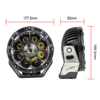 Nouveau projecteur LED rond de 7 pouces 45W 9000LM ambre et blanc haute puissance, faisceau laser plus lumineux pour véhicules