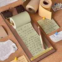 Porte-mémos enroulable en bois avec barre métallique dorée, support multifonctionnel pour liste de notes de bureau, décoration de bureau, logo personnalisé