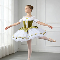 Jupe de ballet professionnelle en velours pour enfants, robe de spectacle pour filles automne-hiver, robe de concours