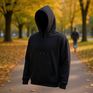 Sudadera con Capucha Negra para Hombre, Felpa, Talla XXL, Anti-Pilling, Informal, para Todas las Temporadas, Ropa Promocional - Product Image 2