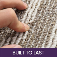 Tapis d'entrée antidérapant en polypropylène durable à boucles tuftées, anti-salissures, lavable, adapté aux animaux domestiques, pour intérieur