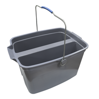 Ember plastik ember ganda produk komersial untuk pembersihan mudah dibawa Caddy dengan pegangan untuk pembersihan dapur kamar mandi