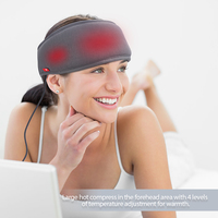 Bandeau chauffant électrique USB 3D lesté en tissu peluche doux pour OEM, chauffe rapide en 5 secondes, soulagement du stress et de la douleur