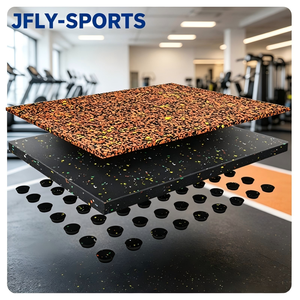 Losetas de caucho para gimnasio con aislamiento acústico reducen el ruido fuerte de pesas al caer en gimnasios de varios pisos. - Product Image 1
