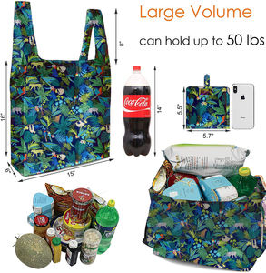 Mqbsci — sacs de courses, pliables, en Nylon écologique, Compact, réutilisables, pour le Shopping, en vrac - Product Image 6