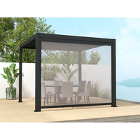 Stores de terrasse imperméables de qualité supérieure Anyhoo, système Ziptrak pour pergola, balcon, solution complète d'enclos pour l'intimité
