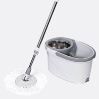 Nouvelle qualité supérieure, durable, 360 °   Serpillère rotative magique avec seau et essorage pour un nettoyage efficace, manche télescopique
