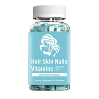 Gummies de collagène pour cheveux, peau et ongles, 60 pièces, vitamines beauté, complément alimentaire, bonbons gélifiés