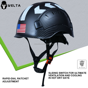 Cascos de Rescate de Carbono WELTA ANSI Z89.1 CE EN397 de Fábrica, WHL06 420g, Casco de Seguridad con Suspensión de 6 Puntos y Construcción de ABS - Product Image 3