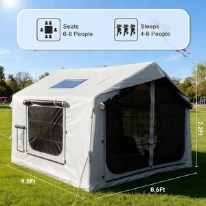 Tente de <span class=keywords><strong>camping</strong></span> gonflable de luxe <span class=keywords><strong>8</strong></span> places, 3-<span class=keywords><strong>8</strong></span> <span class=keywords><strong>personnes</strong></span>, 4 saisons, résistante aux UV, imperméable, coupe-vent, installation rapide, tente familiale avec port pour cheminée - Product Image 5