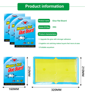 Piège à souris Papier Colle Autocollant Antiparasitaire pour souris Colle pour souris Pièges à souris Tampon collant