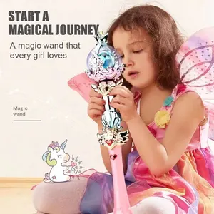 Bâton magique de jeu de semblant de haute qualité avec musique et lumière led filles baguettes magiques jouets