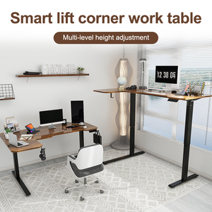 <span class=keywords><strong>Bureau</strong></span> <span class=keywords><strong>debout</strong></span> en L à double moteur, réglable en hauteur, pour ordinateur, vente en gros d'usine - Product Image 2