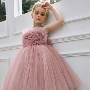 Robe de princesse en tulle pour filles, idéale pour la maternelle, les spectacles, les anniversaires, les demoiselles d'honneur, les mariages et les banquets – Costume élégant - Product Image 3