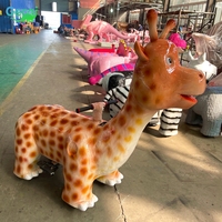 Trottinette Dinosaure Girafe Gecai pour Enfants, Voiture à Roulettes en Forme d'Animal Dinosaure pour Centre Commercial, Parc, Aire de Jeux