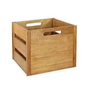Modern Country Style <strong>Nesting</strong> Box Square Brown Wooden Storage <strong>Boxes</strong> with Engraved Country Style <strong>Design</strong> for Craft Use - Product Image 1