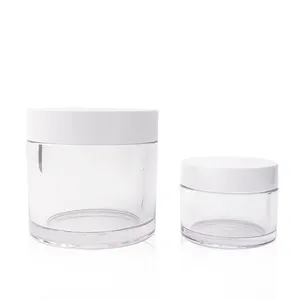 100ml 200ml 300ml 400ml nhựa trắng rõ ràng Frosted mật ong ngọt ngào kẹo Jar với 68mm PP nắp vặn