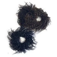 Chignon Afro Kinky Curly Donut Hair Chignon Remy Hair Grade Updo Hair Pieces Chinois Humain Messy Updo Double Drawn Hair Weaving