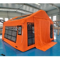 Tente de camping gonflable en tissu Oxford imperméable, gonflage rapide, tente d'été, abri de style luxueux pour une utilisation en plein air et en famille