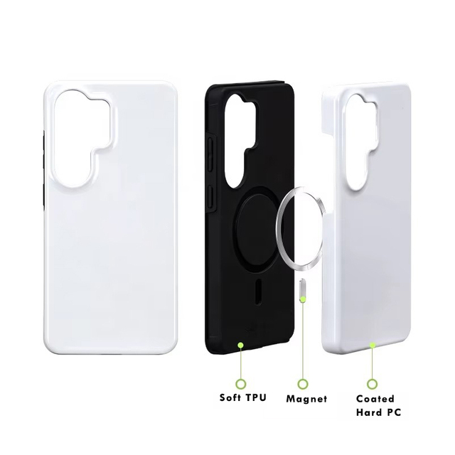 Blank TPU PC Cover Custom 3d Sublimation Tough Magnetic Phone Case for Samsung Galaxy S26 Ultra S26 Plus S26 Edge S25 Ultra S24