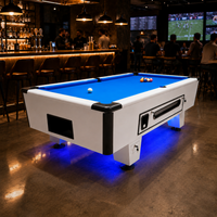 Table de billard professionnelle de luxe de 7 pieds à monnayeur avec système de retour automatique des billes